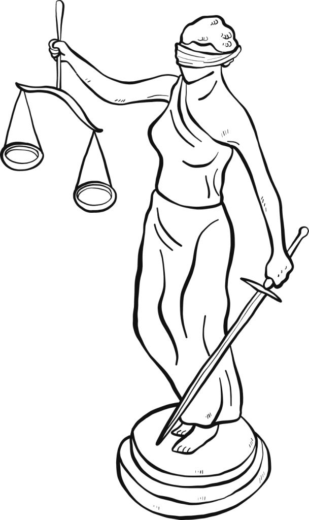 Silueta de la Justicia